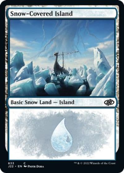 Snow Covered Island Jumpstart 2022 Magic card