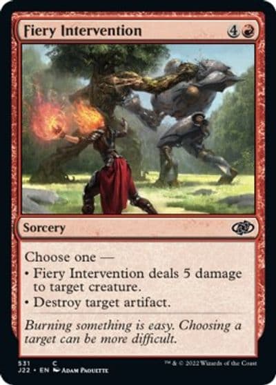 Fiery Intervention Jumpstart 2022 Magic card