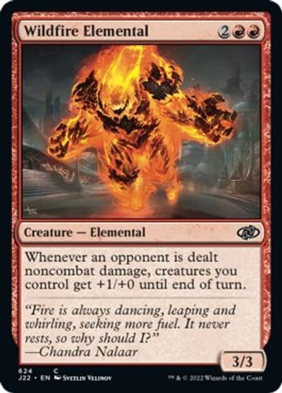Wildfire Elemental Jumpstart 2022 Magic card