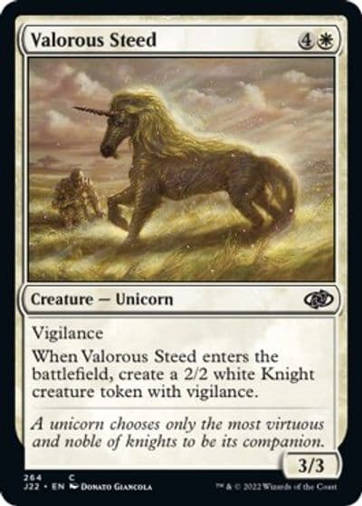 Valorous Steed Jumpstart 2022 Magic card