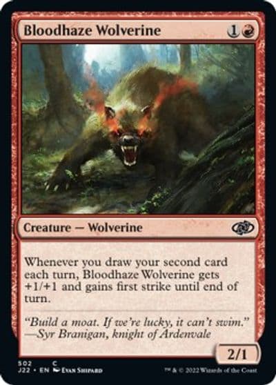 Bloodhaze Wolverine Jumpstart 2022 Magic card