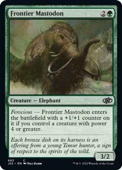 Frontier Mastodon Jumpstart 2022 Magic card