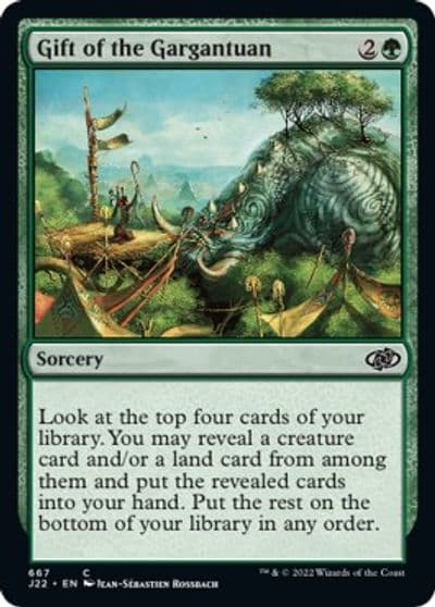 Gift of the Gargantuan Jumpstart 2022 Magic card