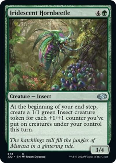 Iridescent Hornbeetle Jumpstart 2022 Magic card