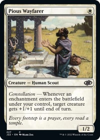 Pious Wayfarer Jumpstart 2022 Magic card