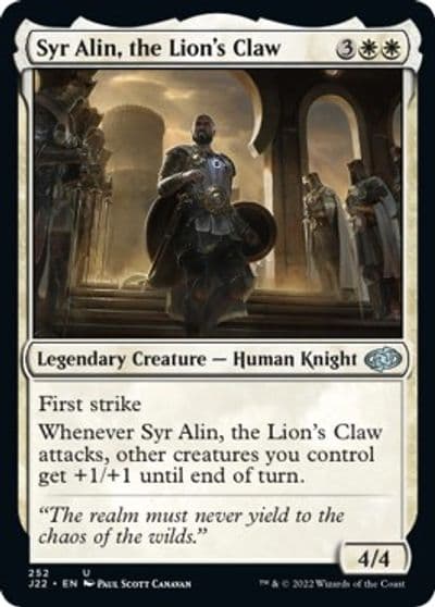 Syr Alin the Lions Claw Jumpstart 2022 Magic card