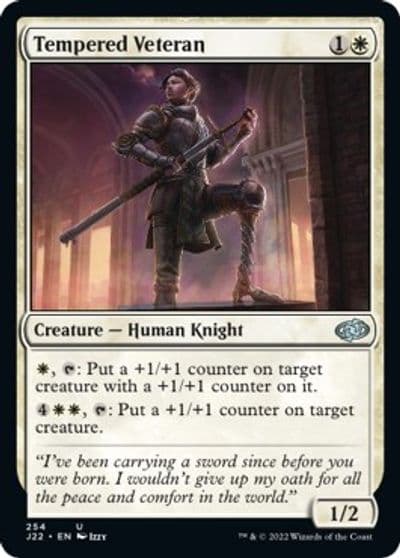 Tempered Veteran Jumpstart 2022 Magic card