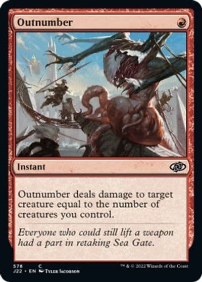 Outnumber Jumpstart 2022 Magic card