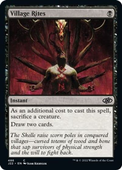 Village Rites Jumpstart 2022 Magic card