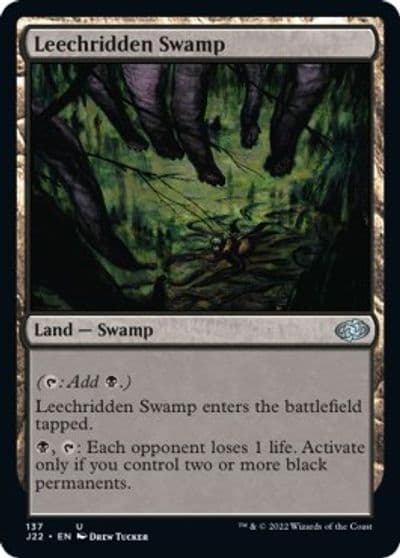 Leechridden Swamp Jumpstart 2022 Magic card