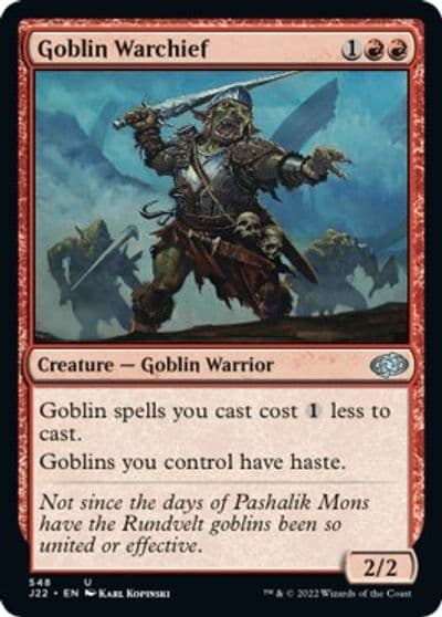 Goblin Warchief Jumpstart 2022 Magic card