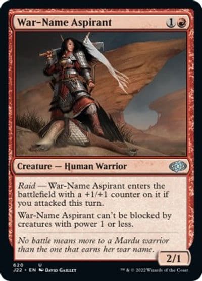 War Name Aspirant Jumpstart 2022 Magic card