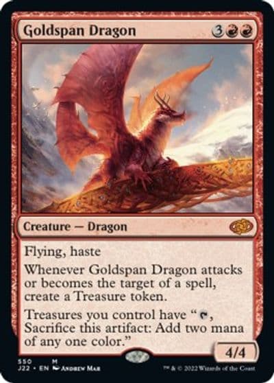 Goldspan Dragon Jumpstart 2022 Magic card