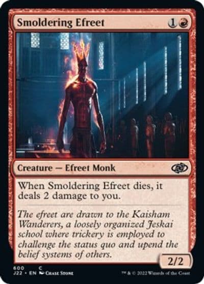 Smoldering Efreet Jumpstart 2022 Magic card