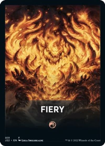 Fiery Theme Card Jumpstart 2022 Magic card