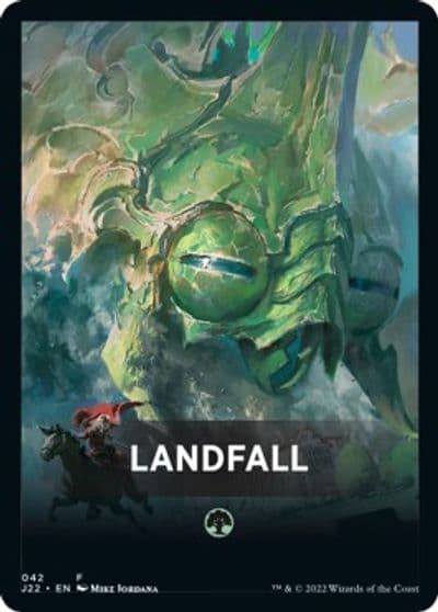 Landfall Theme Card Jumpstart 2022 Magic card