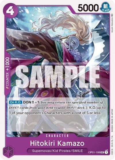 Hitokiri Kamazo Romance Dawn One Piece card