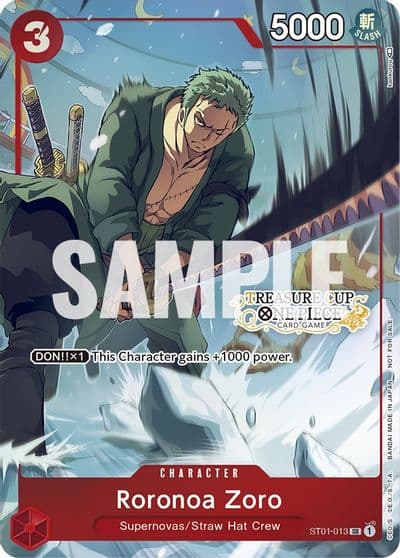 Roronoa Zoro ST01 013 Treasure Cup One Piece Promotion Cards One Piece card