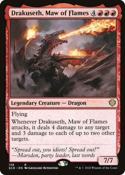 Drakuseth Maw of Flames Starter Commander Decks Magic card