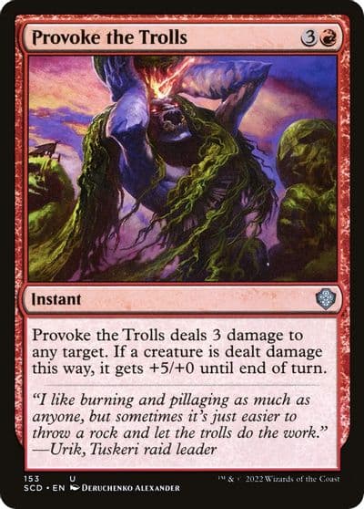 Provoke the Trolls Starter Commander Decks Magic card