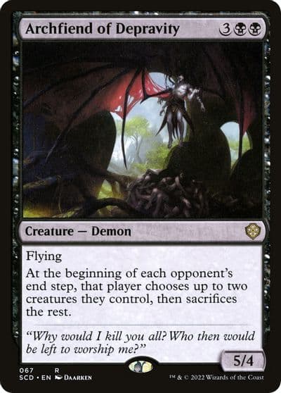 Archfiend of Depravity Starter Commander Decks Magic card