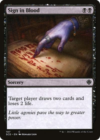 Sign in Blood Starter Commander Decks Magic card