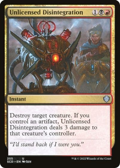 Unlicensed Disintegration Starter Commander Decks Magic card