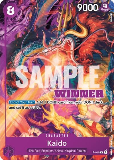 Kaido P 010 Winner Pack Vol 1 One Piece Promotion Cards One Piece card
