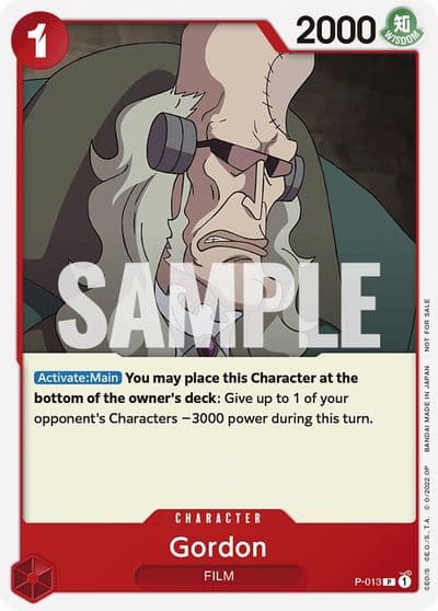Gordon One Piece Film Red One Piece Promotion Cards One Piece card