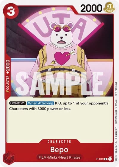 Bepo One Piece Film Red One Piece Promotion Cards One Piece card