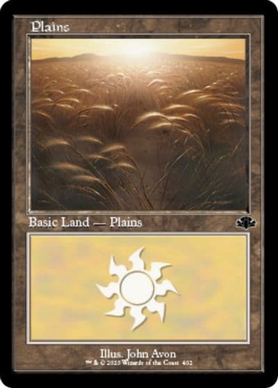 Plains 402 Retro Frame Dominaria Remastered Magic card