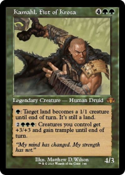 Kamahl Fist of Krosa Retro Frame Dominaria Remastered Magic card