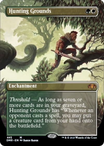 Hunting Grounds Borderless Dominaria Remastered Magic card