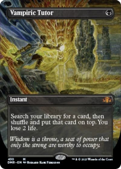 Vampiric Tutor Borderless Dominaria Remastered Magic card