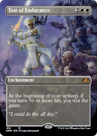Test of Endurance Borderless Dominaria Remastered Magic card