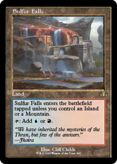 Sulfur Falls Retro Frame Dominaria Remastered Magic card