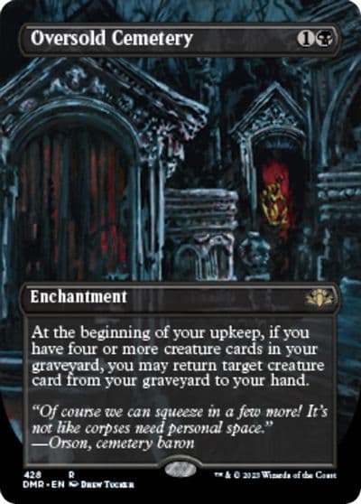Oversold Cemetery Borderless Dominaria Remastered Magic card