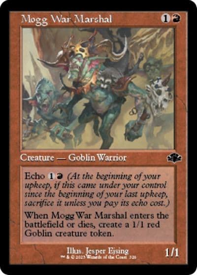 Mogg War Marshal Retro Frame Dominaria Remastered Magic card