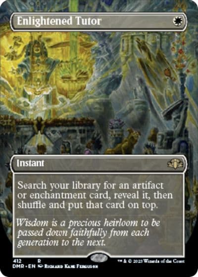 Enlightened Tutor Borderless Dominaria Remastered Magic card