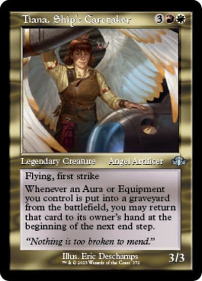 Tiana Ships Caretaker Retro Frame Dominaria Remastered Magic card