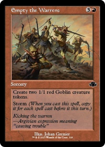 Empty the Warrens Retro Frame Dominaria Remastered Magic card