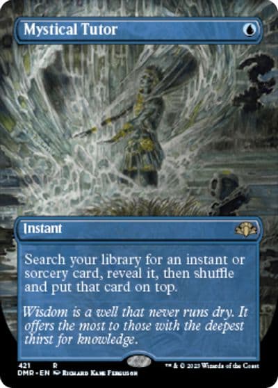 Mystical Tutor Borderless Dominaria Remastered Magic card