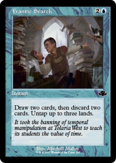 Frantic Search Retro Frame Dominaria Remastered Magic card