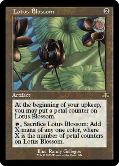 Lotus Blossom Retro Frame Dominaria Remastered Magic card