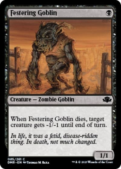 Festering Goblin Dominaria Remastered Magic card