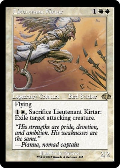 Lieutenant Kirtar Retro Frame Dominaria Remastered Magic card