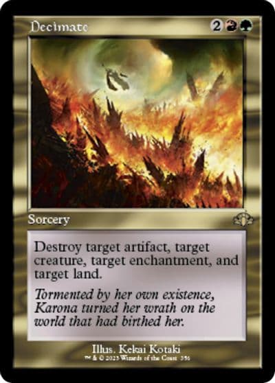 Decimate Retro Frame Dominaria Remastered Magic card