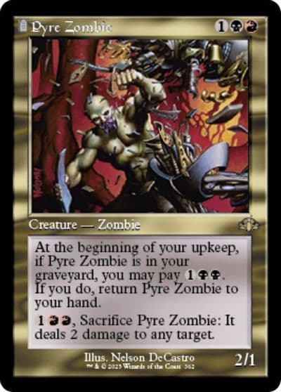 Pyre Zombie Retro Frame Dominaria Remastered Magic card