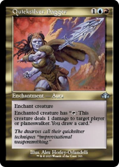 Quicksilver Dagger Retro Frame Dominaria Remastered Magic card