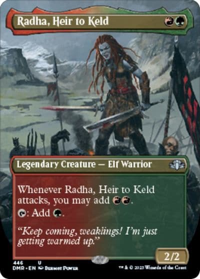 Radha Heir to Keld Borderless Dominaria Remastered Magic card